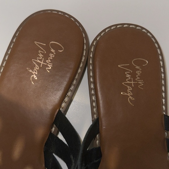 Crown Vintage Aravedi Ring Toe Leather Sandal Women’s size 7.5 - Picture 4 of 8